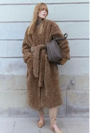 H&M 에코 퍼 롱 코트