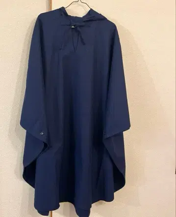 긴자 마리무라 네이비 후드 부착 판초 빈티지