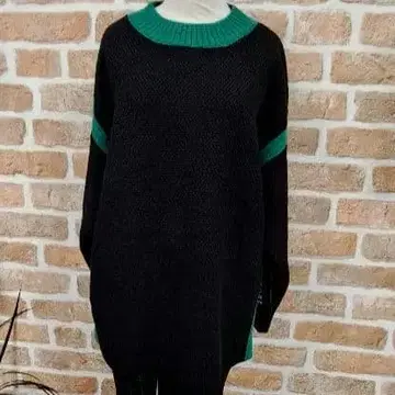 [ 밑단 슬릿 포함 ] 배색 카노코 편직 니트 풀오버