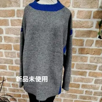 [ 밑단 슬릿 ] 배색 사슴 니트 풀오버