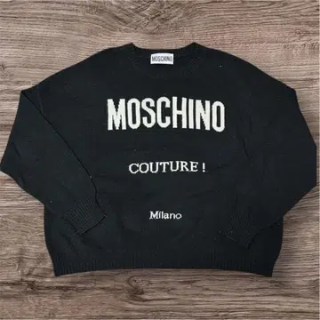 MOSCHINO 블랙 니트 스웨터