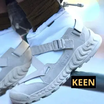 KEEN 방수 스트랩 화이트 부츠 23cm