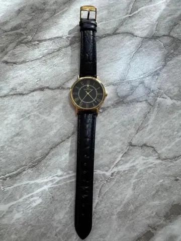 펠레 발렌티노 블랙 다이얼 쿼츠 남성용 손목시계 2412/3000