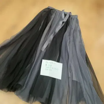 샤샤 스커트 블랙 그레이 허리 31cm