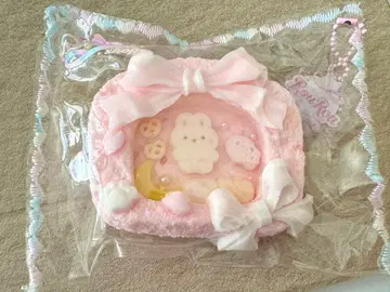 스퀴즈 핑크 데코 케이크 (미사용)