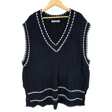 SNIDEL 스티치 오버 사이즈 니트 베스트 새상품급