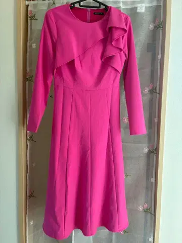 MOTF 프릴 디자인 핑크 드레스 XS