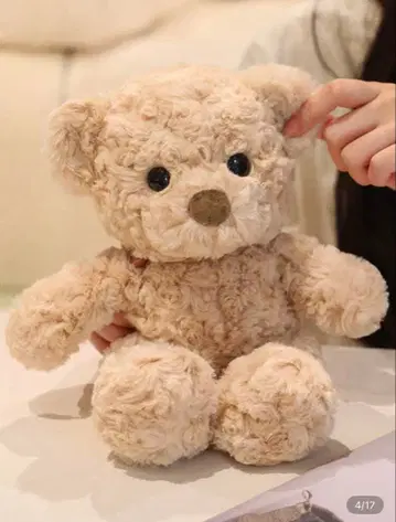 베이지 곰 모양 봉제 인형
