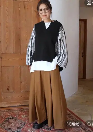 새상품 니코앤드 misayo 프로듀스 슈퍼 와이드 팬츠 M 사이즈