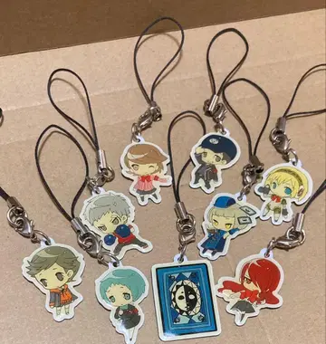 페르소나 3 메탈 참 9종 세트 [ 스트랩 끈 포함 ] 현 상태품