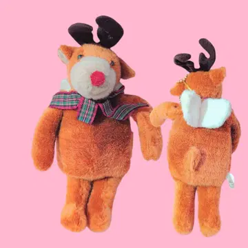 루돌프 봉제 인형 키링 크리스마스 레트로 귀여운 오너먼트