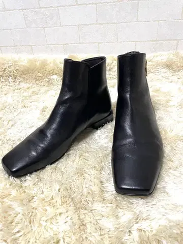 다이애나 스퀘어토 부츠 사이드 지퍼 블랙 24cm