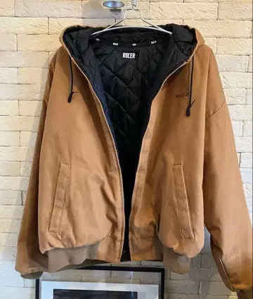 레어 RULER 후드 부착 브라운 다운 자켓 사이즈 M
