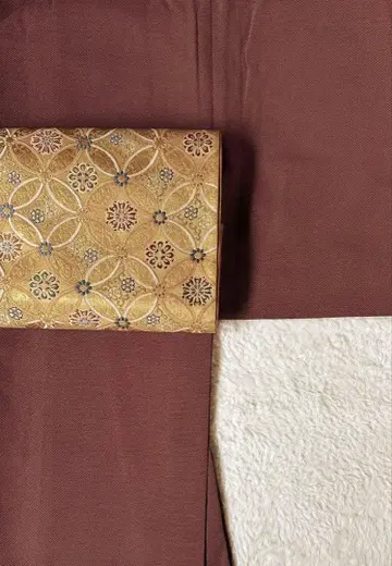 미사용 인간국보 로쿠타니 키쿠오 에도 코몬 순수 실크 참새 문양이 귀여운