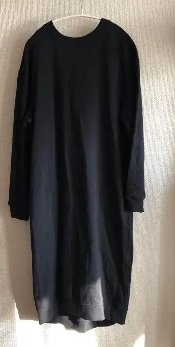 ZARA 블랙 긴팔 롱 원피스 티셔츠 M
