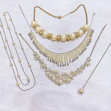 엘레강트 펄 비즈 목걸이 5개