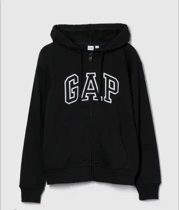 GAP 후드 부착 집업 후드티 블랙