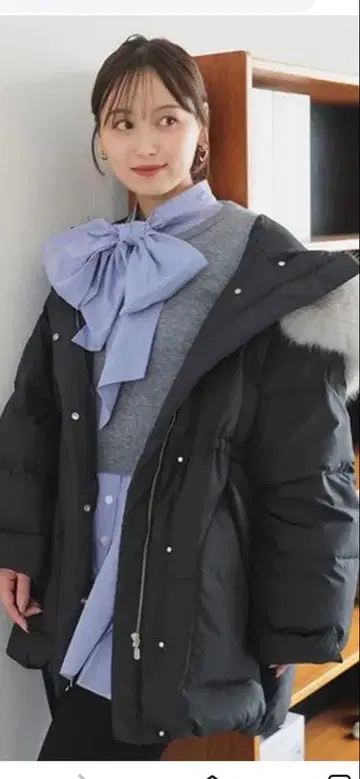 스나이델 니시카와 다운 올 시즌 퍼 미들 다운 web 한정 컬러 블랙