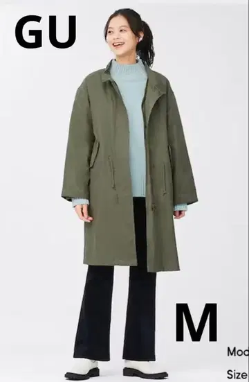 [새상품급] GU 3way 오버 사이즈 모즈 코트 M 카키