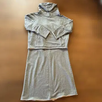 LUCA 후드 부착 맨투맨 셋업 그레이