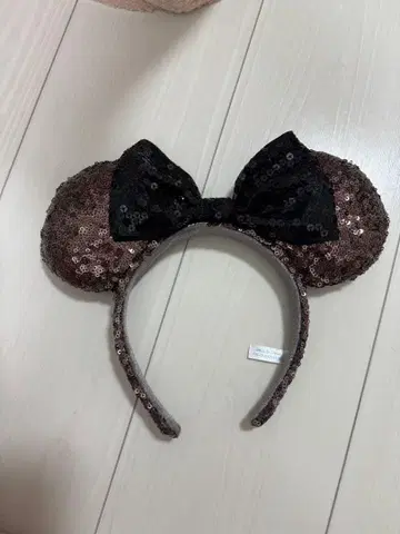 스팽글 머리띠 브라운 디즈니