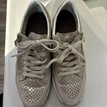 리 실버 메쉬 스니커즈 36