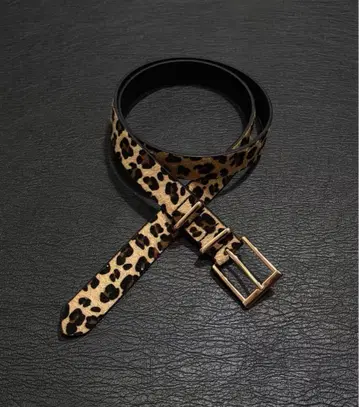 레오파드 무늬 캐주얼 벨트