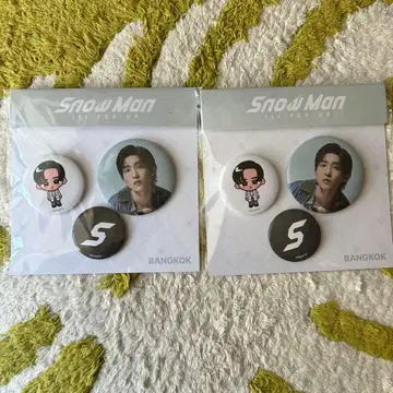 Snow Man POP UP BANGKOK 캔뱃지 세트 메구로 렌
