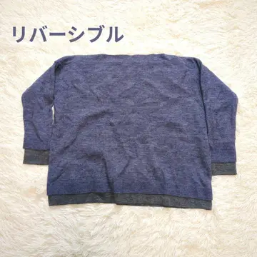 LOISIR 로와지르 리버서블 니트 보트넥 박스 프리