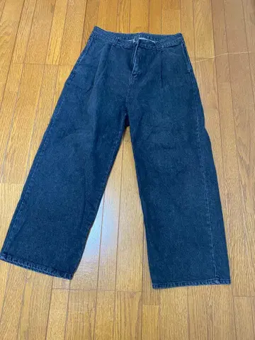 waynne 다크 데님 와이드 팬츠 L 사이즈