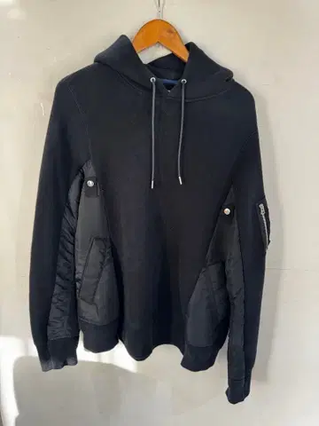 sacai Sponge Sweat x Nylon Twill Hoodie