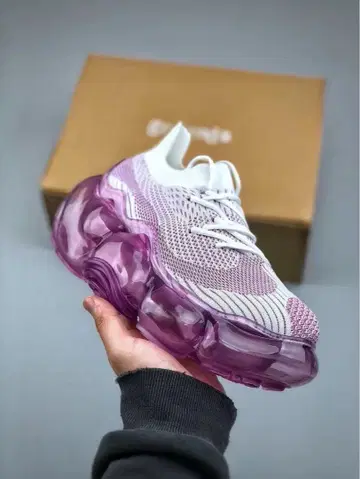 Grounds 화이트/퍼플 메쉬 스니커즈