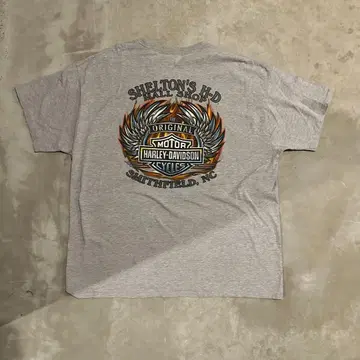 [구제 의류] Harley Davidson 그레이 T셔츠 로고T
