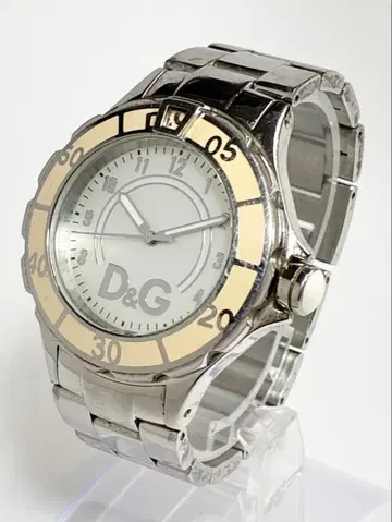 D&G 돌체앤가바나 손목시계 쿼츠 남성용 회전 베젤 배터리 방전