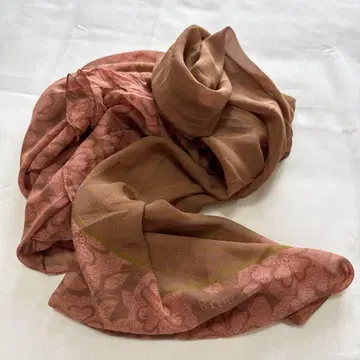 바구타 꽃무늬 실크 혼방 스톨 대형