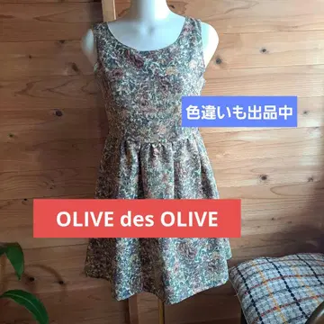 OLIVE des OLIVE 꽃무늬 슬리브리스 A라인 원피스