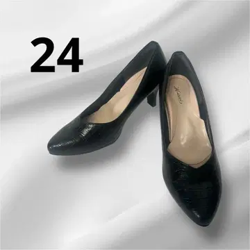새상품급 kirei 일본제 블랙 펌프스 블랙 24EE
