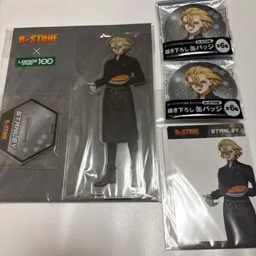 Dr.STONE 로손 100 아크릴 스탠드 캔뱃지 카드 스탠리