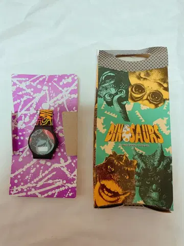 레어 DINOSAURS 공룡 가족 빈티지 시계
