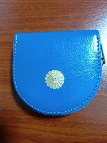 황실 한정판 가죽제품 동전 지갑 블루
