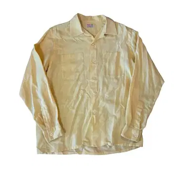 50s Viyella 울 코튼 오픈 카라 셔츠