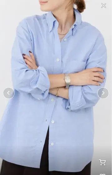 두지엠 클라세 2024 버튼 다운 옥스퍼드 셔츠 블루