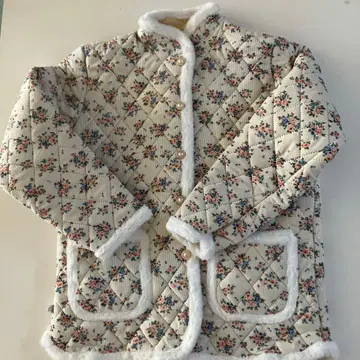 [ 미사용 새상품 ] 한국 할머니 꽃무늬 퀼팅 자켓 긴팔 파자마
