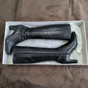 REGAL 블랙 가죽 롱 부츠 박스 있음