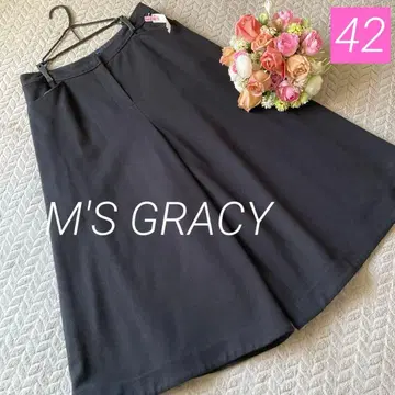 [클리닝 완료] 레어 사이즈 42 울 혼방 가우초 팬츠 와이드 팬츠 블랙