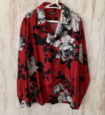 돌체앤가바나 실크 꽃무늬 긴팔 셔츠