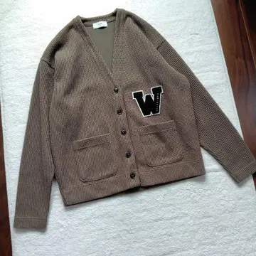 컨디션 최상 슬로브 이에나 칼리지 가디건 루즈핏 로고