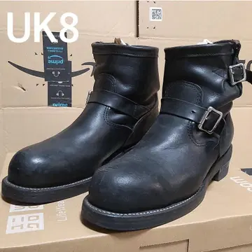 치페와 숏 엔지니어 부츠 블랙 UK8