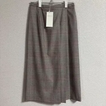 투모로우랜드 글렌체크 비대칭 스커트