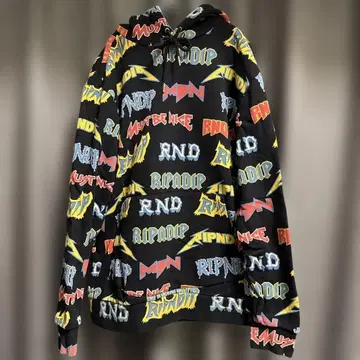 RIPNDIP 로고 트레이닝복 후드티 맨투맨 락밴드 S